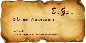 Döme Zsuzsanna névjegykártya