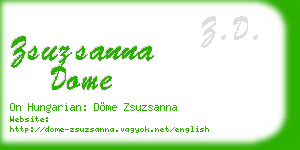 zsuzsanna dome business card